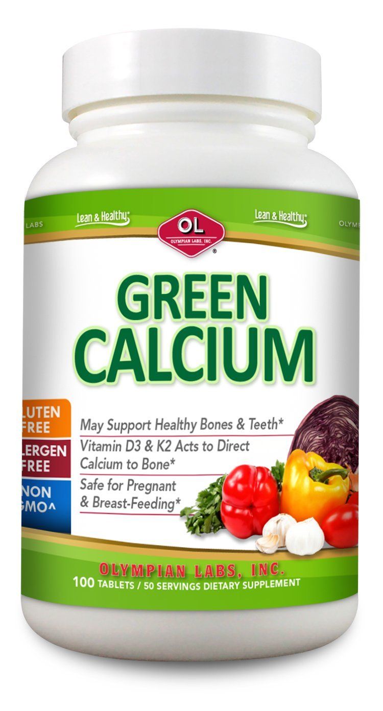Olympian Labs Calcium Plus Magnesium, Formulated with Vitamin C, K2 &amp; D3, 100 Tablets Supporting Healthy Bones &amp; Teeth