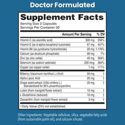 Macular Support with Lutein, Zeaxanthin Zinc (60 Vegetarian Capsules)