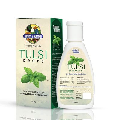 GARDEN OF NUTRITION TULSI Drops Pack of 3 Immunity Booster( each pack contain 30 ML ) A Unique Blend of HOLY BASILS