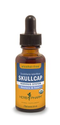 Herb Pharm Certified Organic Skullcap Liquid Extract for Nervous System Support, 1 Fl Oz