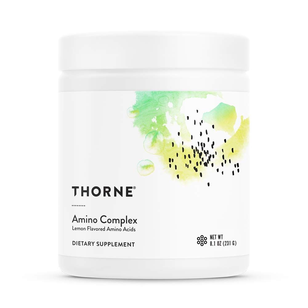 THORNE Amino Complex - Clinically-Validated EAA and BCAA Powder for Pre or Post-Workout - Promotes Lean Muscle Mass &amp; Energy Production - NSF Certified for Sport - 30 Servings - 8.1 Oz - Lemon Flavor