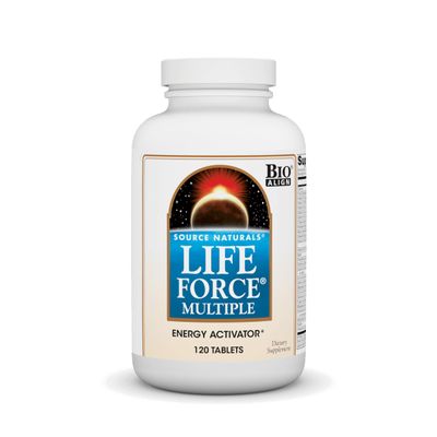 Source Naturals Life Force Multiple Daily Multivitamin High Potency Essential Vitamins, Minerals, Antioxidants &amp; Nutrients - Energy &amp; Immune Boost - 120 Tablets