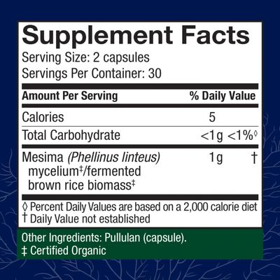 Host Defense Mesima Capsules - Herbal Antioxidant Activity & Immune System Support Supplement - Mushroom Capsules Supplement to Support Balanced Immune Response - 60 Capsules (30 Servings)*