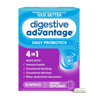 Digestive Advantage Probiotics For Digestive Health, Daily Probiotics For Women &amp; Men, Supports Gut Health, Occasional Bloating &amp; Diarrhea, Minor Abdominal Discomfort, &amp; Immune Support, 30ct Capsules