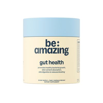 Be Amazing Gut Health Probiotic+ | Digestive Enzymes, 10 Billion CFU, 8 Probiotics Strands, Improves Skin | Reduce Bloating &amp; Supports Regularity for Women &amp; Men | Vegan, Gluten Free | 30 Capsules