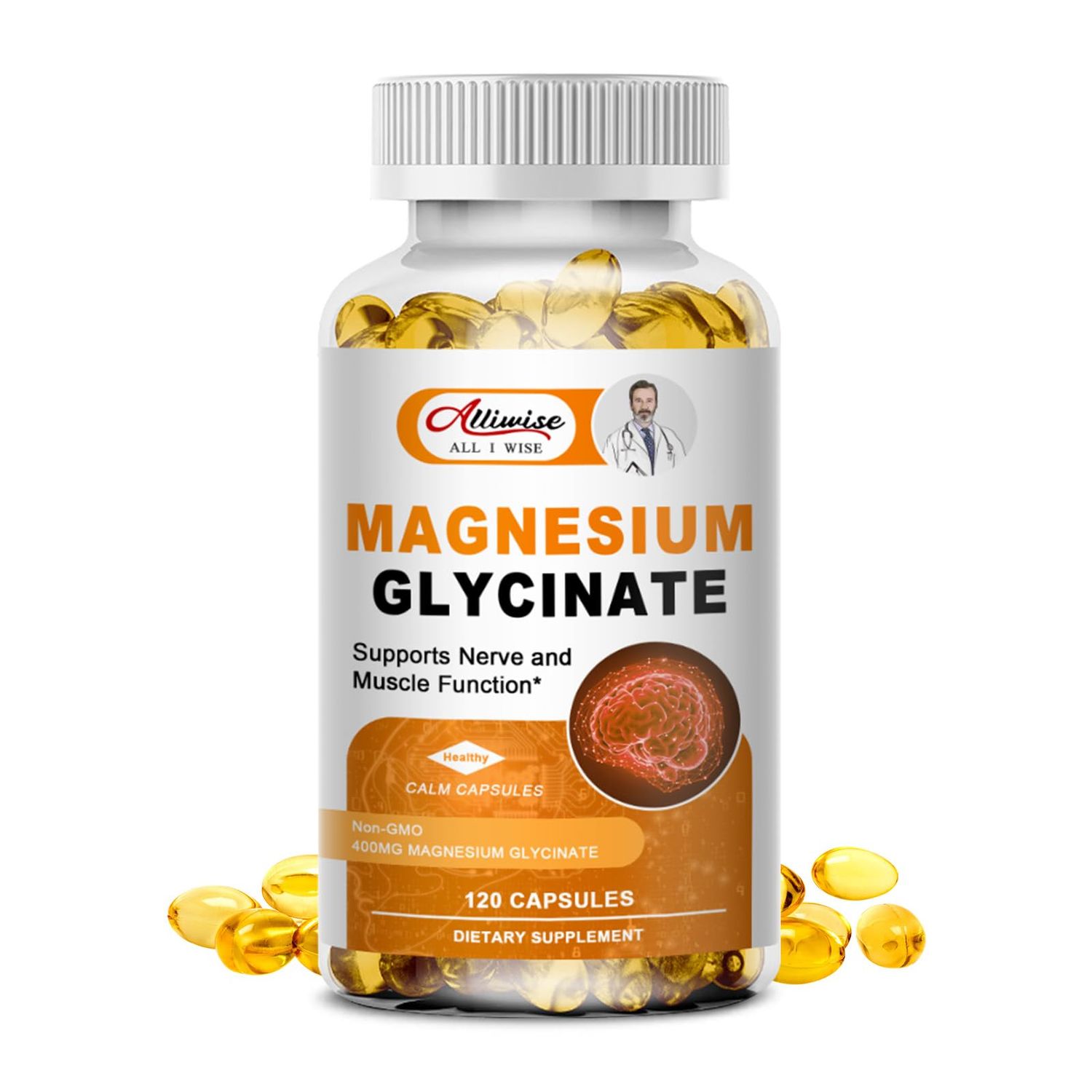 Magnesium Supplement Softgels, Easy Absorption Magnesium Glycinate 400mg with Vitamin B6,D3, High Bioavailability Magnesium for Sleep &amp; Calm Support, Nervous, Muscle &amp; Bone Health
