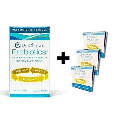 Dr. Ohhira&#39;s Probiotics Professional Formula - 60 Capsules with Bonus 3 Travel Size Samples (6 Capsules Bonus)