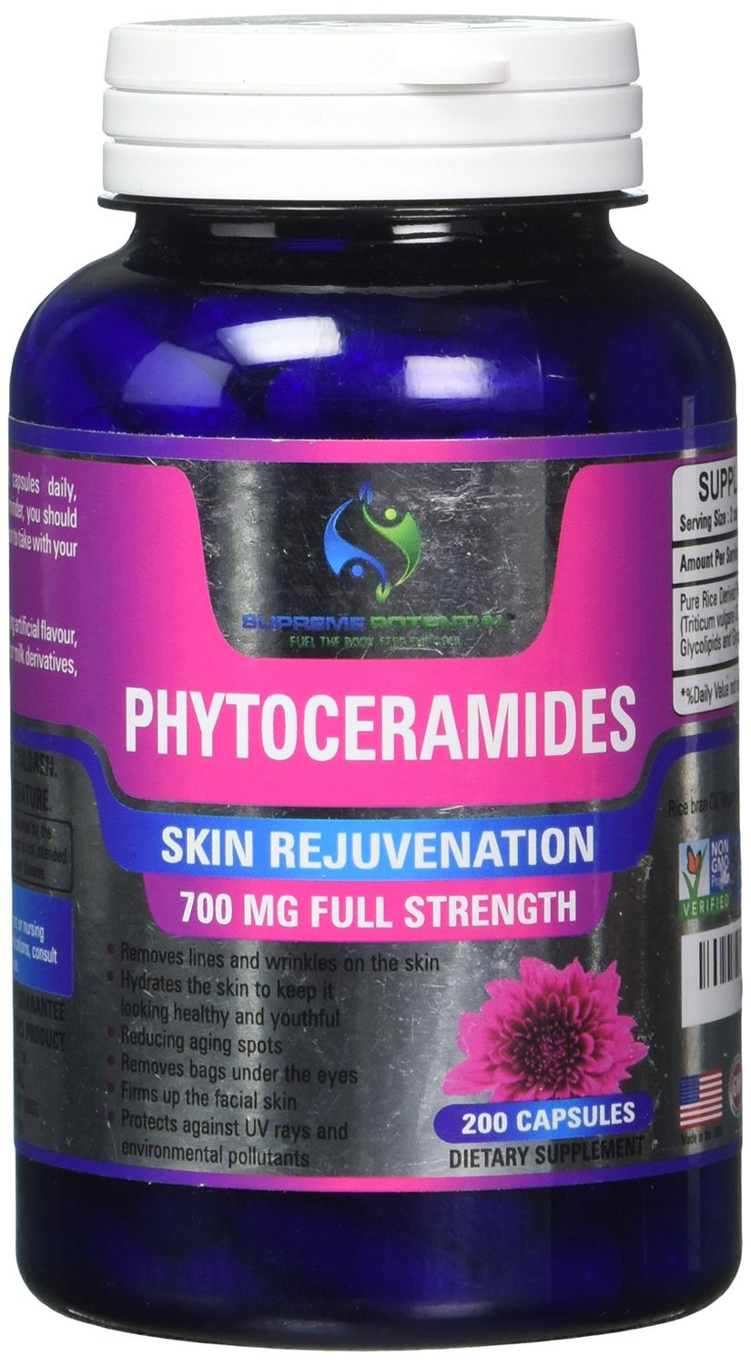 Supreme Potential Phytoceramides, 200 Capsule Supply, 700mg Phytoceramides per Serving