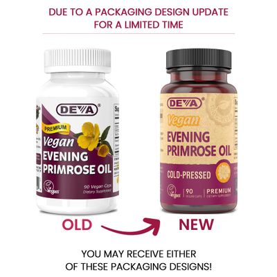 DEVA Vegan Vitamins Evening Primerose Oil Vegan 90 Vcap (Pack of 2)