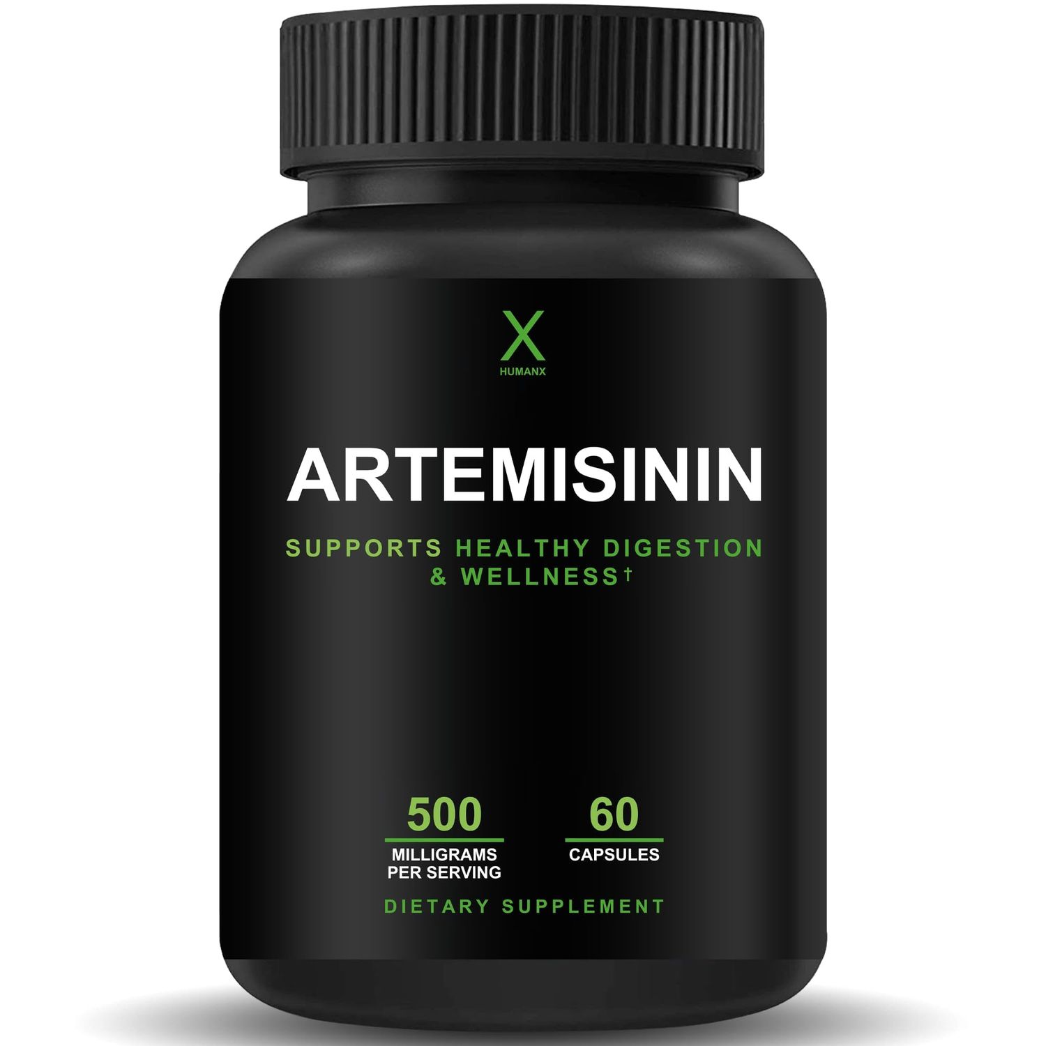 HUMANX Artemisinin 500 mg - Supports Healthy Aging, Digestion, and Immunity - USA Third Party Tested - Vegan, Non-GMO - Artemisia Annua Supplement - Sweet Wormwood Extract - Easy to Swallow Capsules