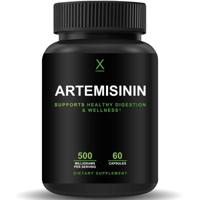 HUMANX Artemisinin 500 mg - Supports Healthy Aging, Digestion, and Immunity - USA Third Party Tested - Vegan, Non-GMO - Artemisia Annua Supplement - Sweet Wormwood Extract - Easy to Swallow Capsules