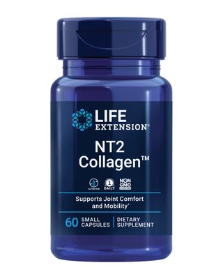 Life Extension NT2 Collagen, Joint Health Supplement for Joint Comfort &amp; Mobility, Gluten-Free, Non-GMO, 1 Daily, 60 Small Capsules