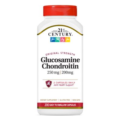 21st Century Glucosamine/Chondroitin, Original Strength, 200 Easy to Swallow Capsules
