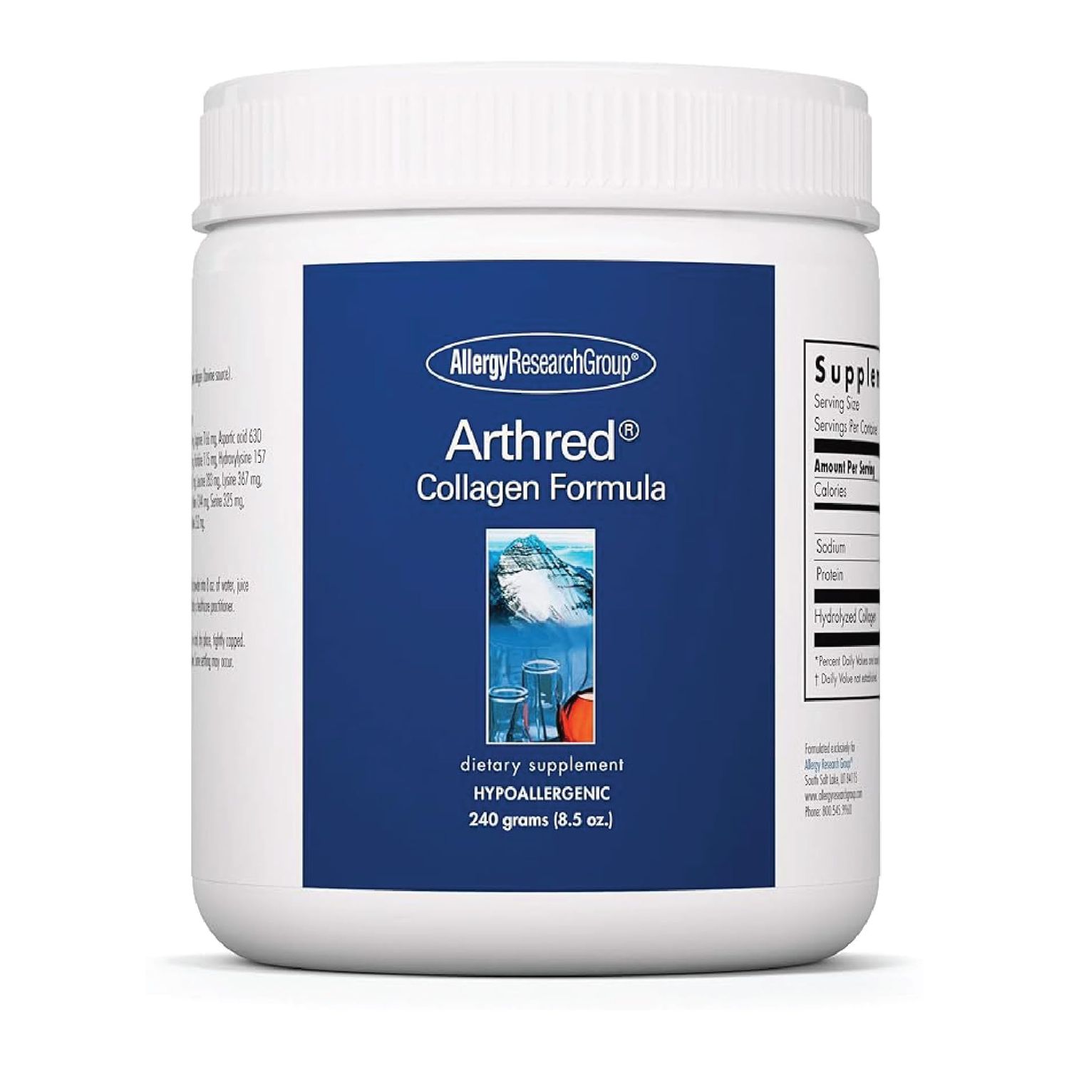 Allergy Research Group Arthred Supplement - Collagen Powder for Men &amp; Women, 10.5g Collagen Peptides, Bovine Sourced, Arthred Powder, Collagen Formula, Hydrolyzed Collagen - 8.5 Oz