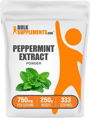 BulkSupplements.com Peppermint Extract Powder - Peppermint Supplement, Peppermint Leaf Extract - Herbal Supplement, Gluten Free, 750mg per Serving, 250g (8.8 oz) (Pack of 1)