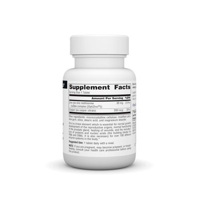 Source Naturals OptiZinc Zinc Methionine Sulfate Complex &amp; Dietary Supplement* - 120 Tablets