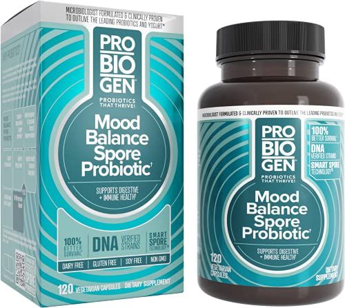 Probiogen Stress &amp; Mood Balance Probiotic Ashwagandha Supplement, 120 Count