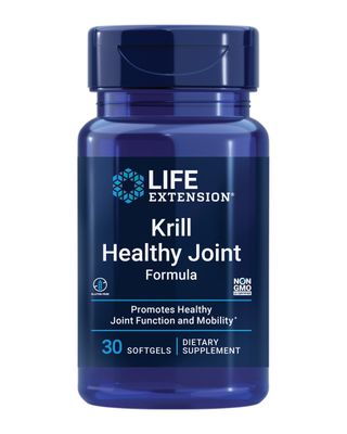 Life Extension Krill Healthy Joint Formula, Krill Oil, hyaluronic Acid, The carotenoid astaxanthin for Healthy Joints, Healthy Body, Gluten-Free, Non-GMO, 30 softgels