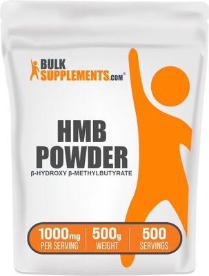 BulkSupplements.com HMB Powder - as Calcium HMB, Beta-Hydroxy Beta-Methylbutyrate - HMB Powder Supplements, Gluten Free - 1000mg per Serving, 500g (1.1 lbs) (Pack of 1)