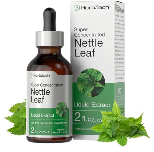 Horbach Nettle Leaf Extract Drops | 2 fl oz | Alcohol Free | Vegetarian Liquid Supplement | Non-GMO, Gluten Free Tincture