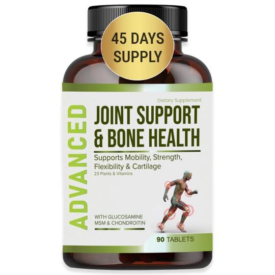 NutraPro Glucosamine Chondroitin MSM Joint Relief Supplements &amp; Bone Health - for Knee &amp; Joint Relief, Bone Strength, Joint Health, Movement, Flexibility, Strength &amp; Comfort.45 Days Servings