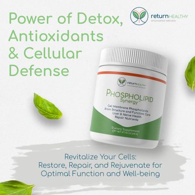 Return Healthy Phospholipid Synergy Powder | Antioxidant Powder for Cellular Repair | Brain Supplements for Memory and Focus | Liver Detox Supplements with an Advance Cleansing Formula | 270 g