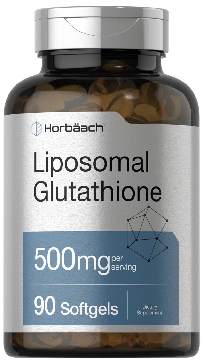 Horbaach Liposomal Glutathione Supplement 500mg | 90 Softgels | Non-GMO &amp; Gluten Free
