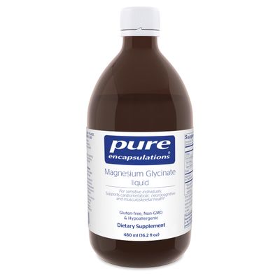 Pure Encapsulations Magnesium Glycinate Liquid - Supports Bone Health &amp; Heart Health* - Vegan, Gluten Free &amp; Non-GMO - 16.2 fl oz