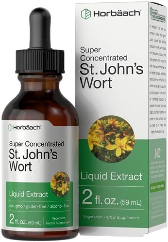 Horbach St Johns Wort Tincture | 2 Fl Oz | Alcohol Free | Vegetarian Liquid Extract | Non-GMO, Gluten Free Supplement