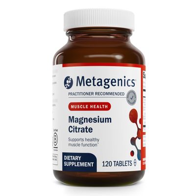 Metagenics Magnesium Citrate - 300 mg Magnesium &amp; 60 mg Calcium (as Citrates) - Muscle &amp; Bone Health Support* - Gluten-Free &amp; Vegetarian - 120 Count