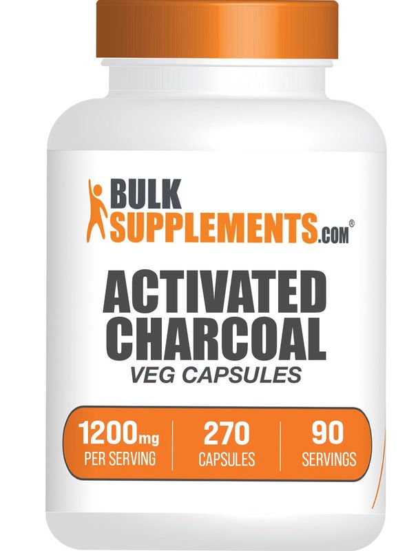 BulkSupplements.com Activated Charcoal Capsules - Coconut Charcoal, Activated Charcoal for Kidney Support, Activated Charcoal Pills - Vegan, 3 Capsules per Serving (1200mg), 270 Veg Capsules