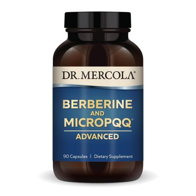 Dr. Mercola Berberine and MircoPQQ Advanced, 90 Servings (90 Capsules), Dietary Supplement, Supports Immune and Organ Health, Non GMO