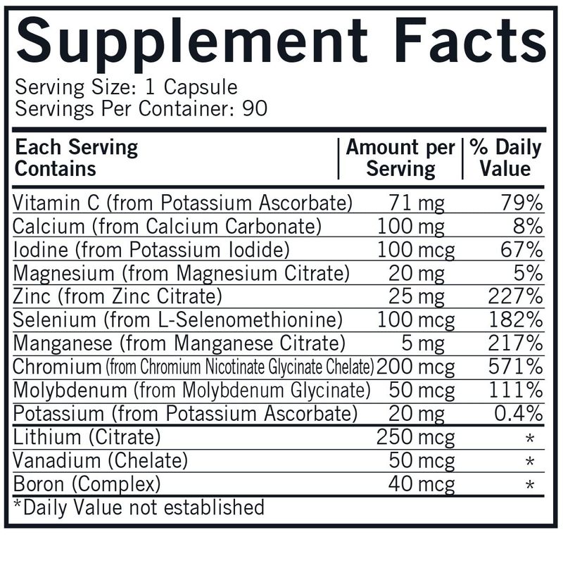 Kirkman WP Minerals || 90 Vegetarian Capsules || A Comprehensive Mineral Supplement for Those who do not get Enough nutrients from Their Diet.