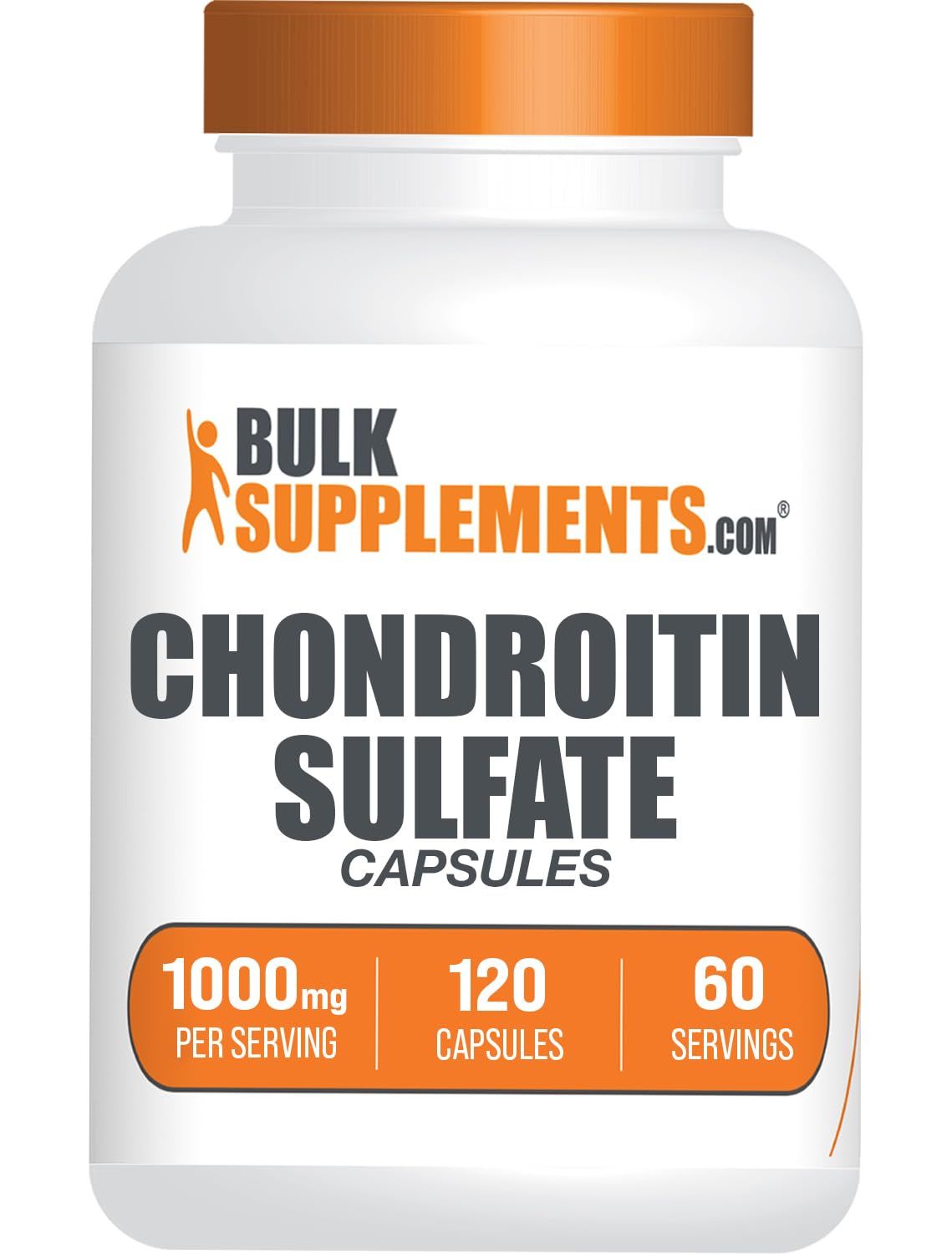 BulkSupplements.com Chondroitin Sulfate Capsules - Chondroitin Sulfate Supplements, Chondrotin Sulfate 1000 mg - Bone &amp; Joint Supplement, Gluten Free, 2 Capsules per Serving, 120 Capsules