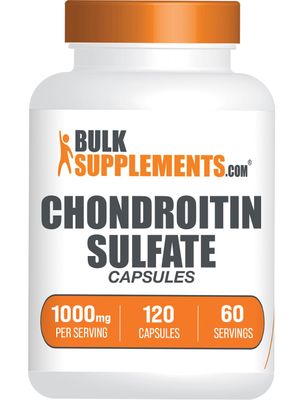 BulkSupplements.com Chondroitin Sulfate Capsules - Chondroitin Sulfate Supplements, Chondrotin Sulfate 1000 mg - Bone &amp; Joint Supplement, Gluten Free, 2 Capsules per Serving, 120 Capsules