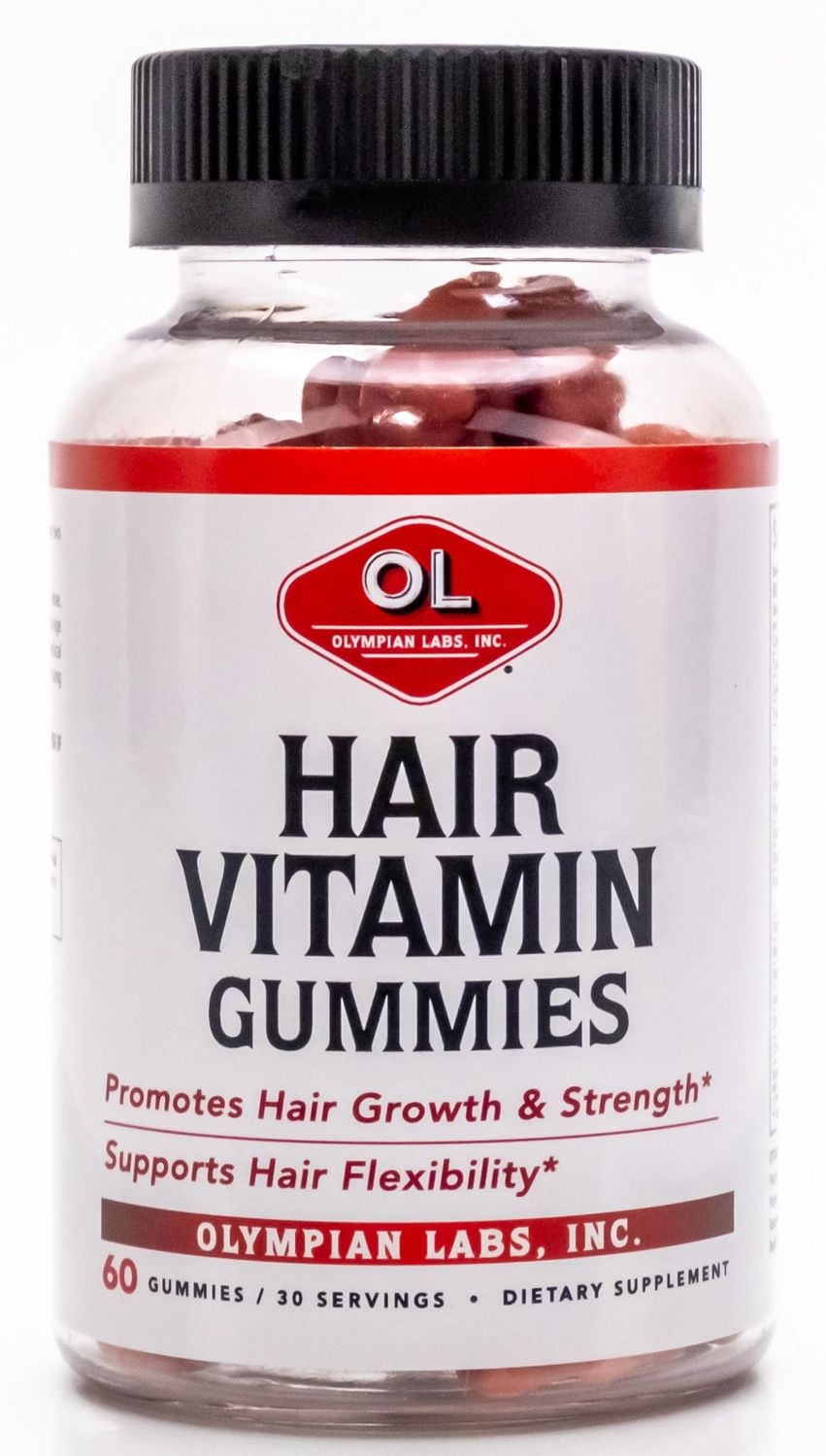 Olympian Olympian Labs Hair Vitamin Gummies Labs Hair Vitamin Gummies | Rich in Biotin Plus Vitamins and Minerals | 60 Count Great Tasting Berry Flavor