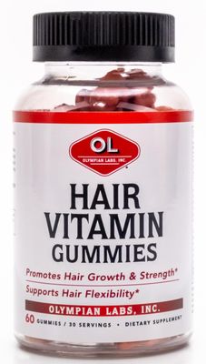 Olympian Olympian Labs Hair Vitamin Gummies Labs Hair Vitamin Gummies | Rich in Biotin Plus Vitamins and Minerals | 60 Count Great Tasting Berry Flavor