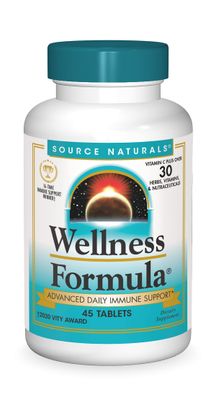 Source Naturals Wellness Formula Bio-Aligned Vitamins &amp; Herbal Defense - Immune System Support Supplement &amp; Immunity Booster - 45 Tablets