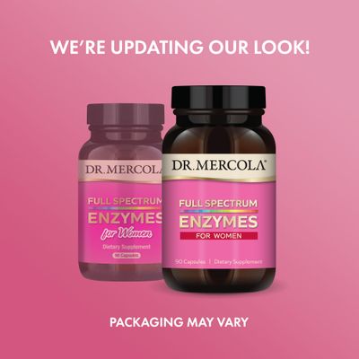 Dr. Mercola Full Spectrum Enzymes for Women, 30 Servings (90 Capsules), Dietary Supplement, Supports Immune and Digestive Health, Non-GMO