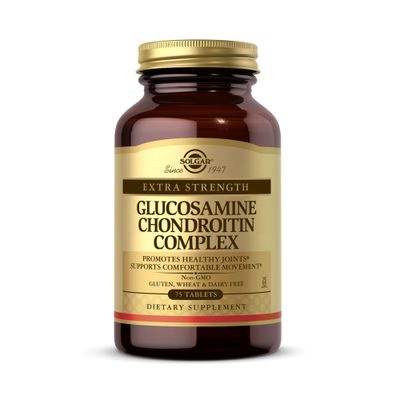 Solgar Extra Strength Glucosamine Chondroitin Complex - 75 Tablets - Supports Healthy Joints &amp; Comfortable Movement - Non-GMO, Gluten Free, Dairy Free - 25 Servings