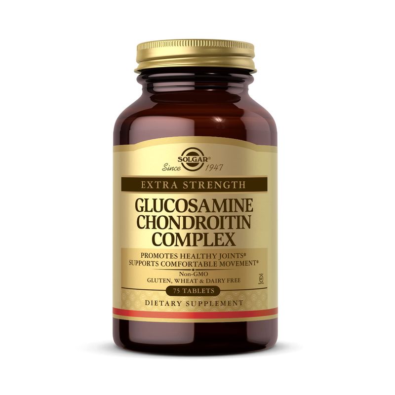 Solgar Extra Strength Glucosamine Chondroitin Complex - 75 Tablets - Supports Healthy Joints &amp; Comfortable Movement - Non-GMO, Gluten Free, Dairy Free - 25 Servings