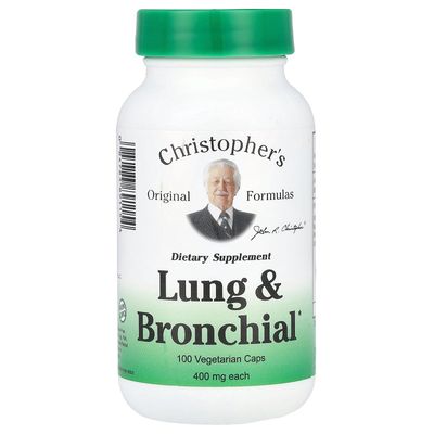 Dr. Christopher&#39;s Unisex Lung &amp; Bronchial Formula Vegetarian Capsules 100 Count 400 mg Each