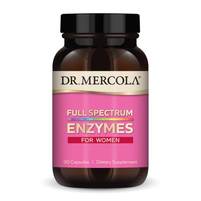 Dr. Mercola Full Spectrum Enzymes for Women, 30 Servings (90 Capsules), Dietary Supplement, Supports Immune and Digestive Health, Non-GMO