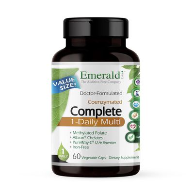 EMERALD LABS Complete 1-Daily Multi - Complete Multivitamin for Men &amp; Women with Vitamin C, Methylated Folate, Whole-Food Blend &amp; More for Immune Support, Bone Health &amp; More* - 60 Vegetable Capsules