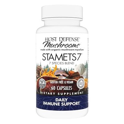 Host Defense Stamets 7-7 Species Blend - Mushroom Supplement for Immune Support - Includes Royal Sun Blazei, Cordyceps, Reishi, Maitake, Lion&#39;s Mane, Chaga &amp; Mesima - 60 Capsules (30 Servings)*