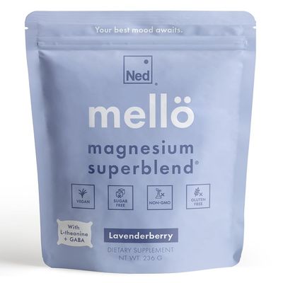 Ned - Mell Magnesium Superblend - Magnesium Powder Supplement Drink Mix with All Natural Magnesium Glycinate and L Theanine, 30 Servings - Supports Cognitive Function, Sleep, Calm Magnesium Powder