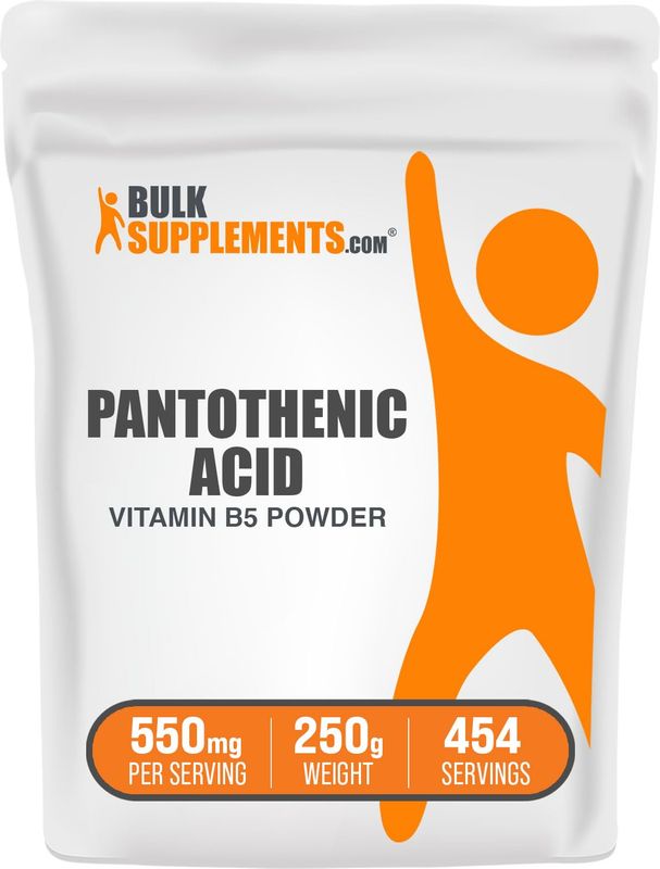 BulkSupplements.com Vitamin B5 Powder - as Calcium Pantothenate, B5 Vitamins - Gluten Free, 500mg of Vitamin B5 Pantothenic Acid per Serving, 250g (8.8 oz) (Pack of 1)