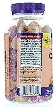 Kirkland Signature Chewable Calcium with Vitamin D3 Adult Gummies, 120 ct x 1 Bottle