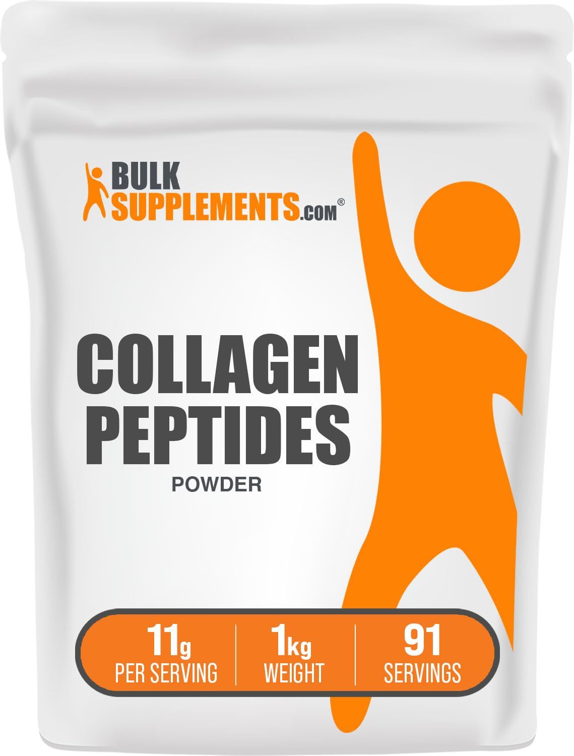 BulkSupplements.com Collagen Peptides Powder - Collagen Supplement, Bovine Collagen Powder - Powdered Collagen, Hydrolyzed &amp; Gluten Free, 11g per Serving, 1kg (2.2 lbs) (Pack of 1)