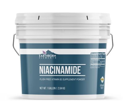 Earthborn Elements Niacinamide 1 Gallon, Flush Free Vitamin B3, Supplement Powder